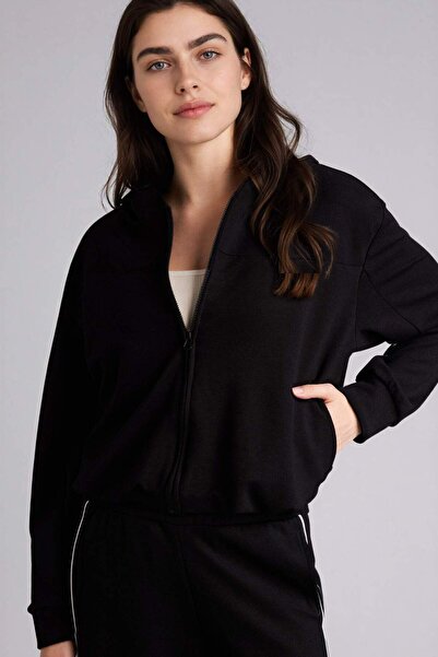 DeFacto Standard Fit Hooded Modal Cardigan G8439Ax25Wn