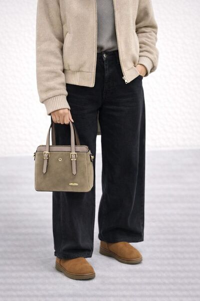 çkn sedat çakan çanta & fular & aksesuar Süet deri kadın el omuz çapraz çanta