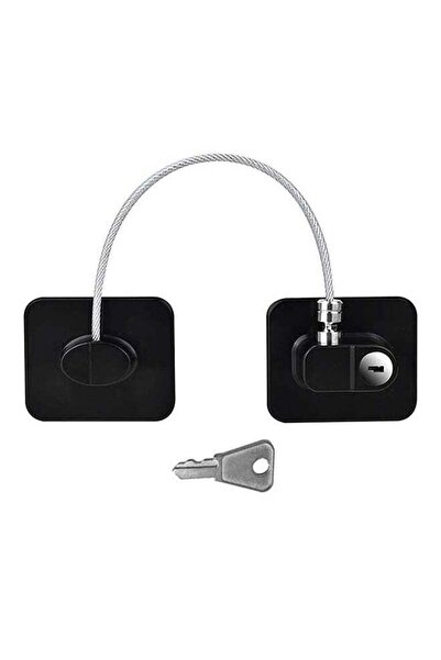 Generic Safety Cable Fridge Window Lock With Key Set