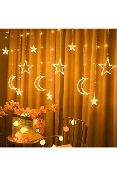 Acarlar Ticaret Ay Hilal Yıldız Perde Led Günışığı Ramazan Bayramı Süsü Işığı...