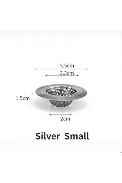 Choice شبكة فلتر حوض المطبخ من الفولاذ المقاوم للصدأ، فضية اللون، مقاس 5.5 سم...