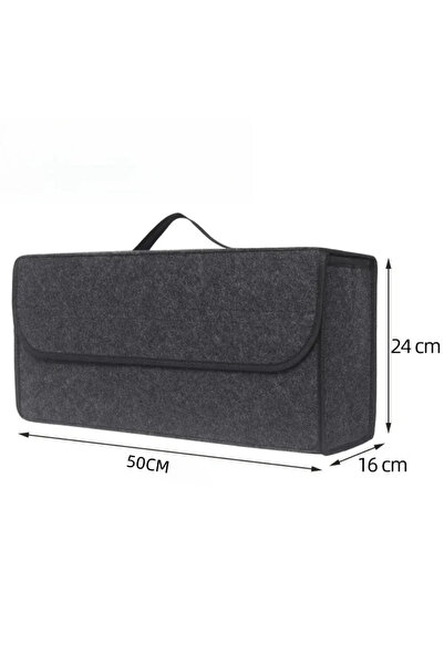 Choice صندوق تخزين من اللباد الناعم الرمادي، مناسب لصندوق السيارة، مع ملحقاته...