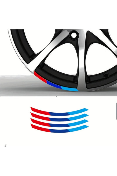 Choice مجموعة من 4 قطع XS050، ملصقات تزيين عجلات السيارات: بنقوش حمراء وزرقاء...