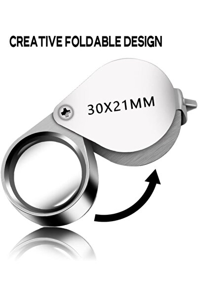 Choice عدسة مكبرة صغيرة قابلة للطي، عدسة مكبرة محمولة باليد بحجم 30x، عدسة مك...