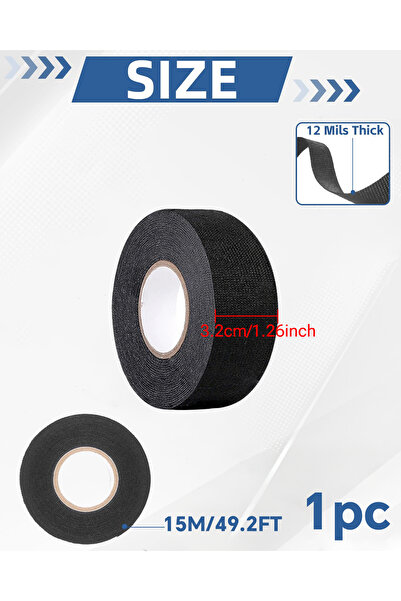 Choice4 32mmx15mx1pc Black Electrical Fabric Tape Heat Resistant Wire Harness...