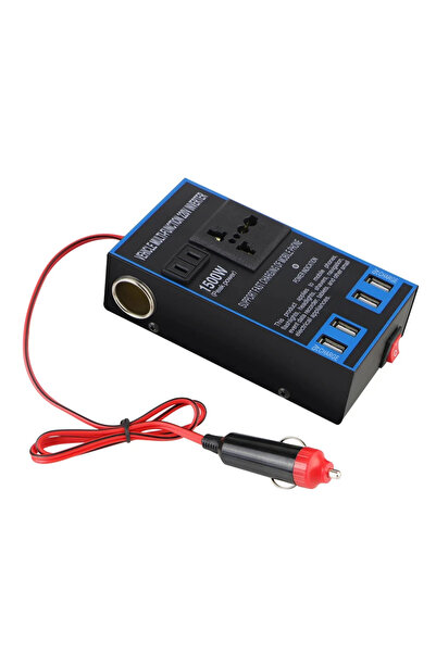 Choice محول طاقة أسود بقدرة 1500 واط، يحول التيار المستمر 12 فولت/24 فولت إلى...