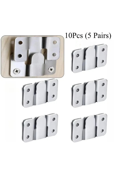 Choice 5 أزواج من دعامات التثبيت المتشابكة المطلية بالحديد، 10 قطع، موصلات أث...