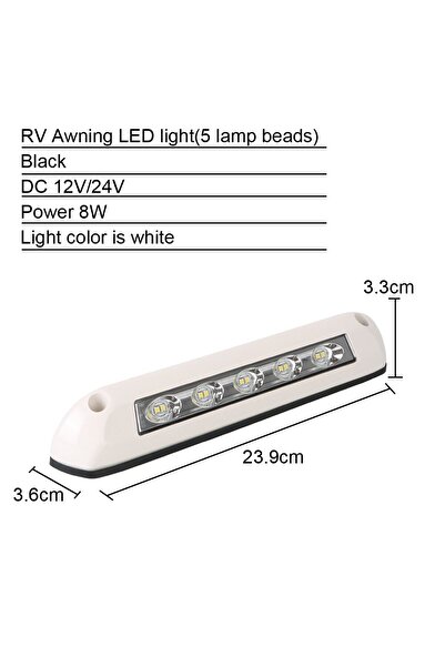 Choice مصباح LED أبيض 12 فولت/24 فولت مقاوم للماء، مناسب للمظلات والشرفات وال...