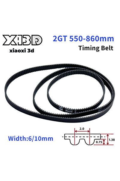 Choice81 حزام توقيت GT2 ذو حزام مغلقة 2GT-810mm 6mm، عرض حزام 6 مم/10 مم، قطع...