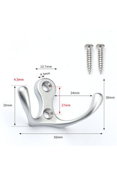 Choice خطاف مزدوج الشوكة لتعليق الملابس، خطافات حائط من سبائك الزنك، علاقة مل...