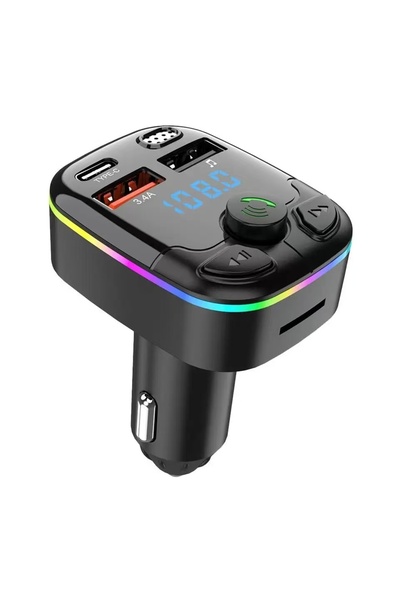 Choice شاحن سيارة C9، جهاز إرسال FM، بلوتوث 5.0 PD، منفذ USB مزدوج من النوع C...