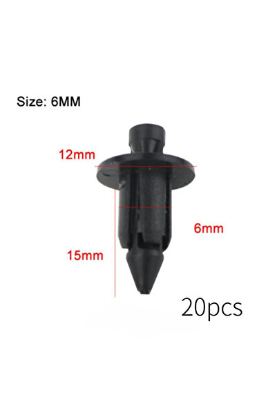 Choice 20 قطعة من مشابك تثبيت هيكل الدراجة النارية 6 مم/7 مم/8 مم - مثبتات بر...