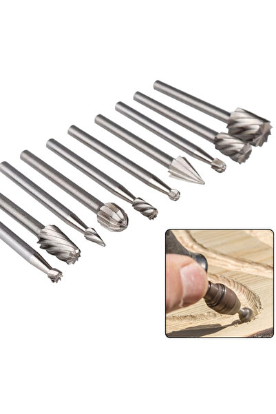 Choice 10 قطع من مبارد HSS الدوارة لقواطع طحن الصلب، مبارد معدنية على شكل ذيل...