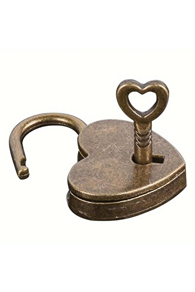 Choice قفل صغير ساحر على شكل قلب بتصميم عتيق - مصنوع من سبيكة معدنية، مثالي ل...