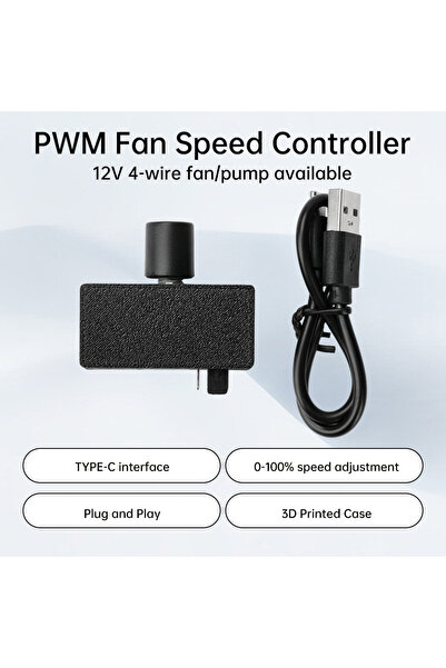 Choice وحدة تحكم سرعة مروحة DC12V PWM ذات 4 دبابيس، مزودة بمنفذ طاقة USB من ا...