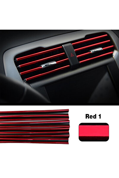 Choice5 مجموعة من 10 قطع حمراء، 10 قطع من إكسسوارات السيارات الملونة، شبكة ته...