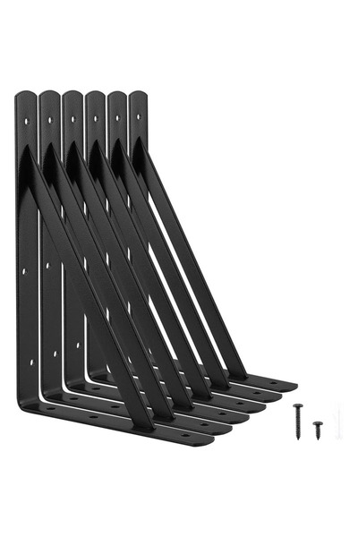 Choice 6 قطع من حوامل الرفوف العائمة ثلاثية القوائم، مقاس 150 × 100 مم، مصنوع...