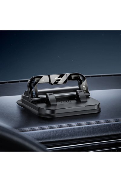 Choice حامل هاتف للسيارة من SEAMETAL أسود اللون، يُثبّت على لوحة القيادة، يدو...