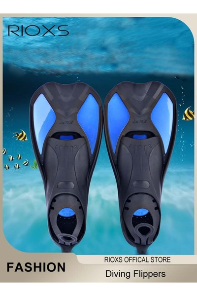 RIOXS Unisex Size L Diving Fins, Lightweight Snorkel Fins, Swim Heel Short Fl...