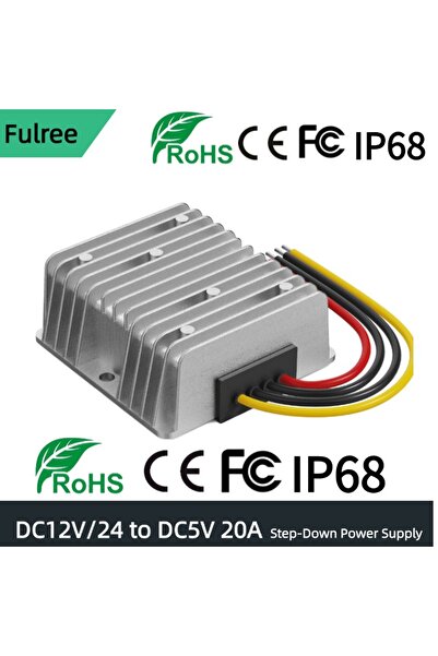 choice2 5V 20A 12-24V DC to Voltage Converter DC 12V 24V Step-Down to 5V 20A ...