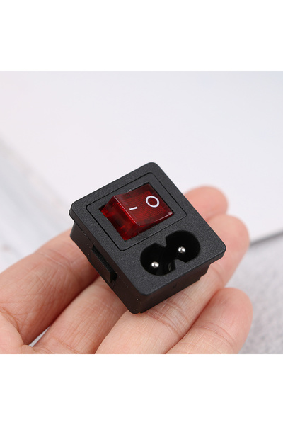 Choice مقبس إدخال سلك الطاقة ذو مقاس واحد مع مفتاح تشغيل/إيقاف بضوء أحمر، 250...