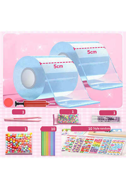 Choice7 مجموعة من لفتين من شريط نانو لاصق لصنع فقاعات النفخ، مجموعة كاملة من ...