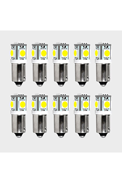 Choice 10 مصابيح LED بيضاء فائقة السطوع 5050 5SMD قوية BA9S T11 T4W H5W 12 فو...
