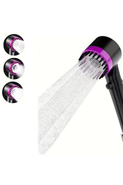 Choice طقم واحد من رؤوس الدش المضغوطة باللون الأسود، تدليك قابل للتعديل بثلاث...