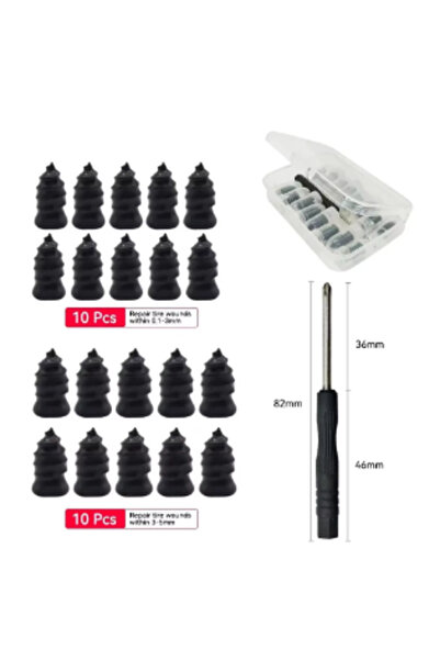 Choice طقم إصلاح ثقوب الإطارات مكون من 21 قطعة، مزود بمسامير إصلاح الإطارات ب...