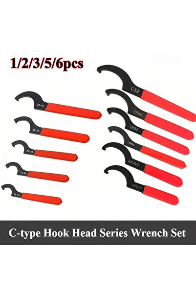 Choice18 مجموعة أدوات مفاتيح ربط خطافية (5 أو 6 قطع) ومفتاح ربط على شكل حرف C...