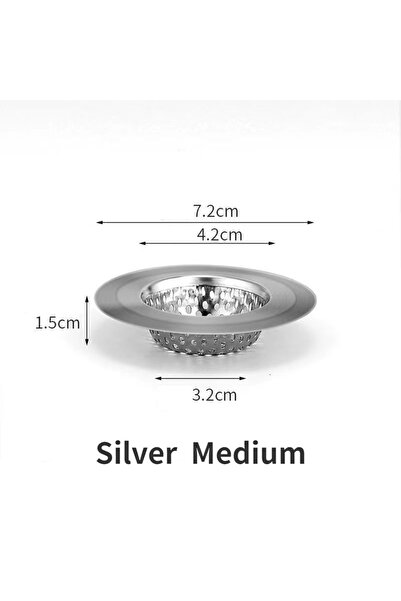 Choice شبكة فلتر حوض المطبخ من الفولاذ المقاوم للصدأ، فضية اللون، مقاس 7.2 سم...