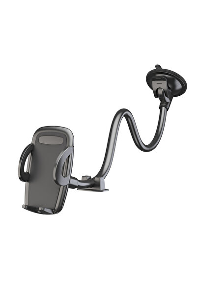 Choice حامل هاتف أسود صلب للسيارة أو الشاحنة مع ذراع مرن طويل مضاد للاهتزاز ب...