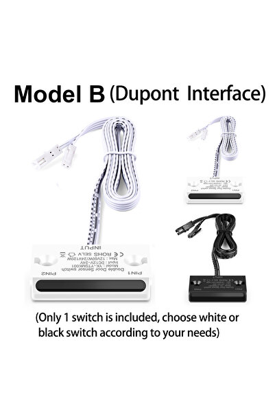 Choice3 12V-24V White Swtich Dupont Wire DC12-24V Door Sensor Switch LED Unde...