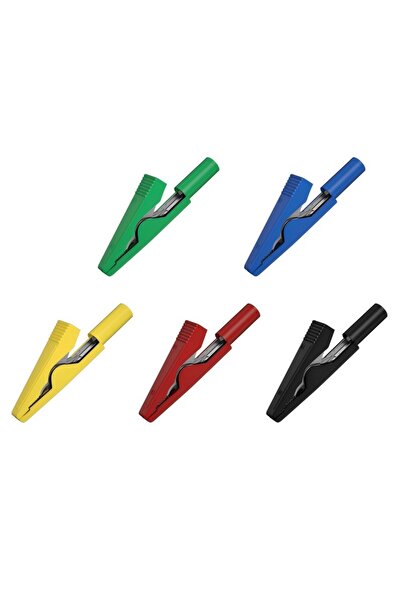 Choice 5 ألوان، 5 قطع من مشابك التمساح المعدنية مع مقبس 2 مم، ملحقات اختبار ا...