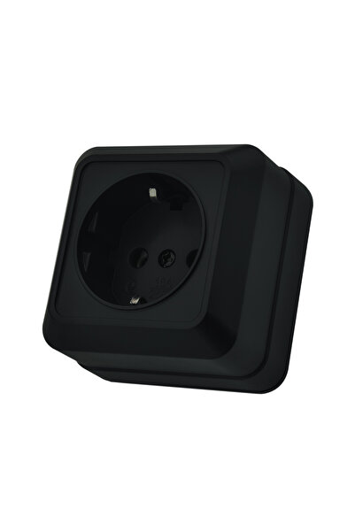 choice2 EU 1 Socket With Ground Black EU Standard Flame Retardant Paint Plast...