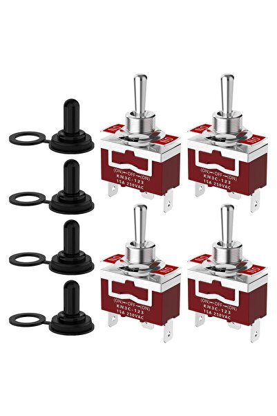 Choice 4 قطع من مفاتيح التبديل البحرية SPDT ثلاثية الأطراف (تشغيل) - إيقاف - ...