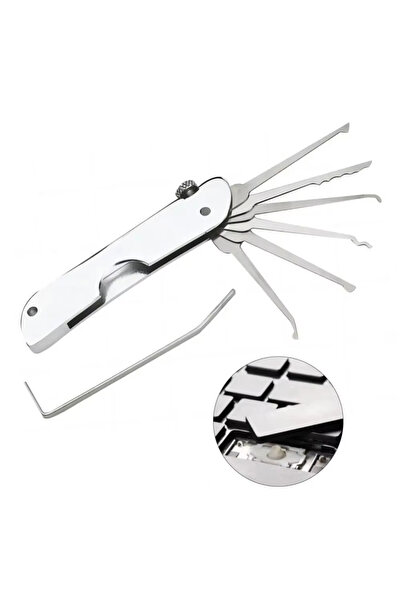 Choice مجموعة أدوات فتح الأقفال المدمجة البيضاء المكونة من 21 قطعة، مقاومة لل...