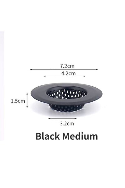 Choice شبكة فلتر حوض المطبخ من الفولاذ المقاوم للصدأ، أسود، مقاس 7.2 سم، لتصر...