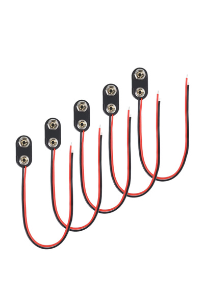 Choice 5 قطع من موصلات بطاريات 9 فولت من النوع I، مشبك بطارية 9 فولت، موصل مش...