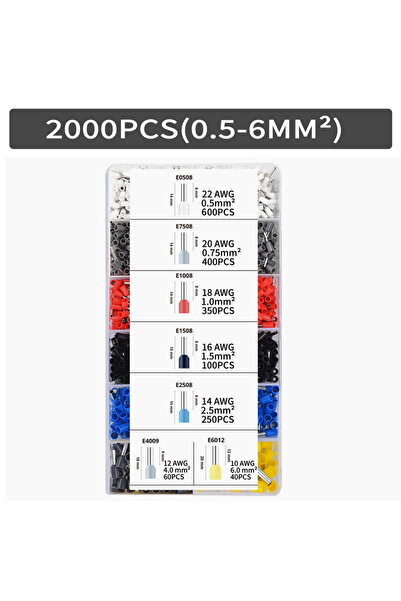 Choice6 2000PCS 300-2000 pcs Durable Wire Connect Insulated Connector Crimp T...