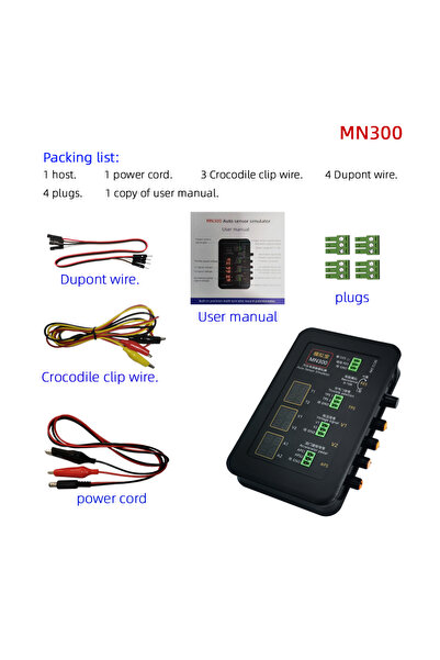 Choice جهاز محاكاة مستشعرات السيارات MN300 باللون الأحمر الإنجليزي، جهاز اختب...
