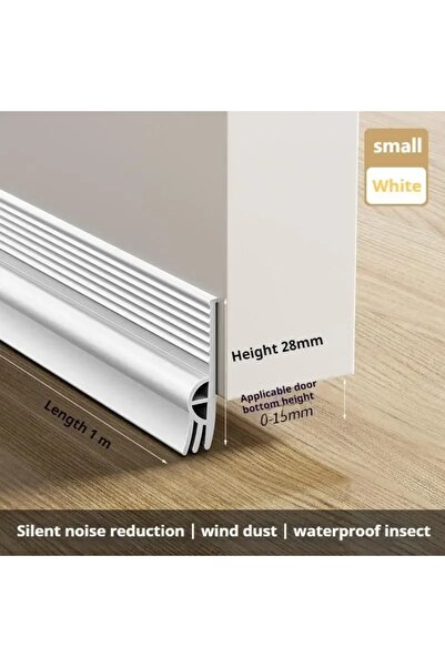 Choice White 1M Door Bottom Sealing Strip Windproof Dust Stopper Rain Weather...