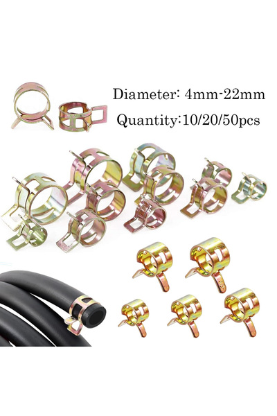 choice2 13mm 10pcs 10-50Pcs Spring Clamp for Fuel Oil Water Vacuum Hose Tube ...