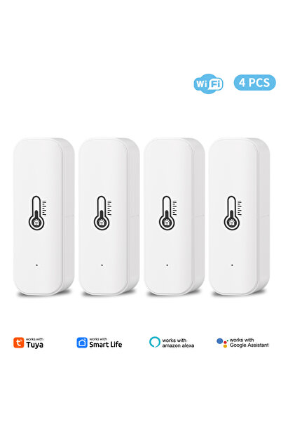Choice3 4pcs Tuya WiFi Temperature Humidity Sensor Smart Life Remote Monitor ...