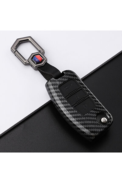 choice2 غطاء مفتاح سيارة من ألياف الكربون من نوع Carbon Set2 مصنوع من مادة AB...