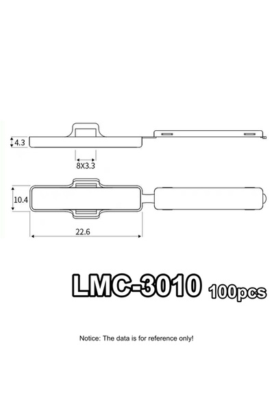 Choice4 100 قطعة من ملصقات الكابلات الشفافة LMC-3010، علبة ملصقات كابلات بلاس...