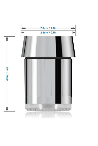 Choice رأس صنبور LED فضي مضيء موفر للمياه مع مهوية صنبور للمطبخ والحمام