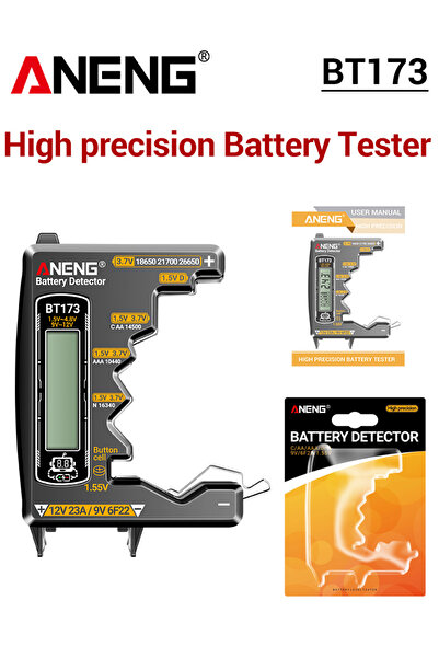 ANENG جهاز اختبار البطارية BT173، جهاز اختبار مستوى البطارية الرقمي العالمي B...