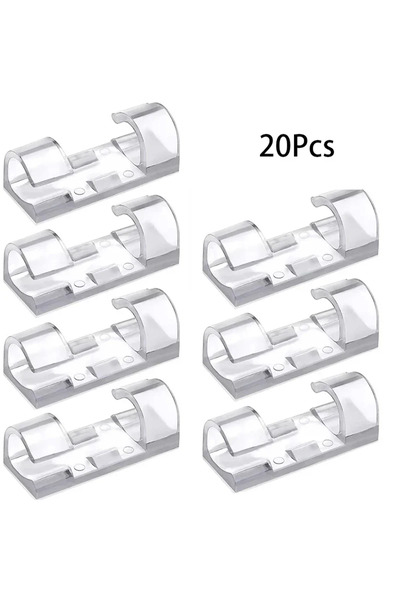 choice2 مجموعة من 20 قطعة (من 20 إلى 60 قطعة) من مشابك تنظيم الكابلات، تُستخد...