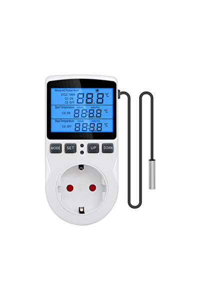Choice1 EU with Backlight EU/US/FR Thermostat Timer Sket Digital Temperature ...